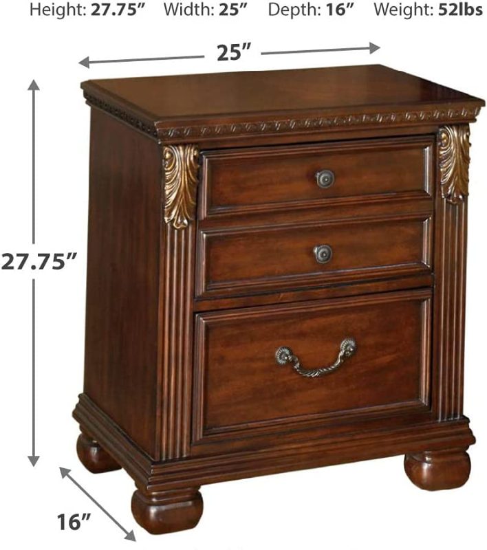Signature Design by Ashley Traditional 2 Drawer Wooden nightstands