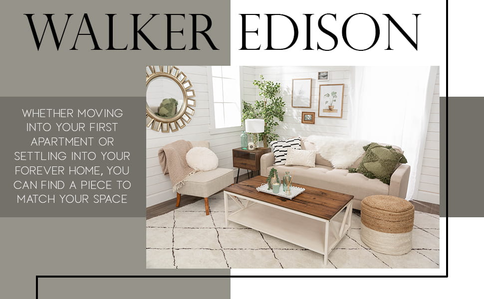 Walker Edison Mid Century Modern Wood Nightstand