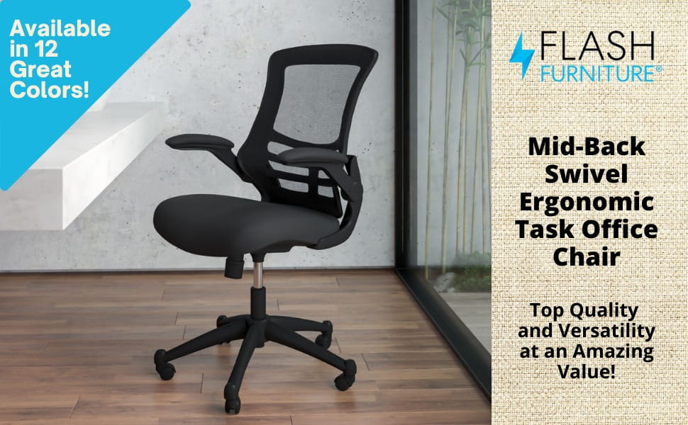 Flash Furniture Kelista Mid Back Ergonomic Task Office Chair