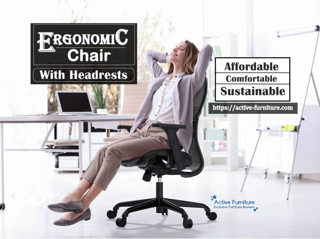Ergonomic chair with headrests