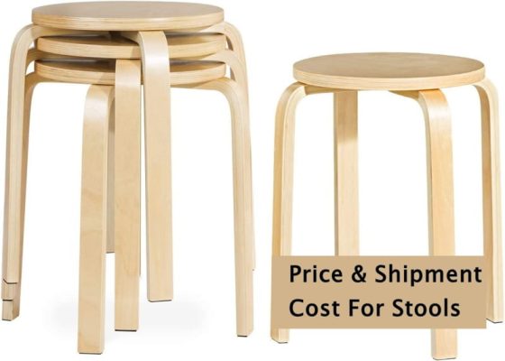 Price and Shipment Cost of Stools for Living Room